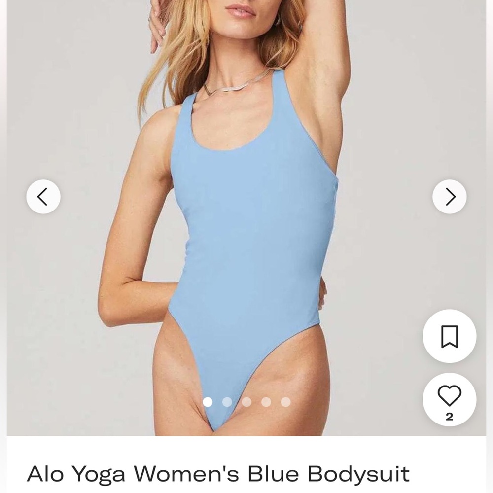 Alo yoga light blue bodysuit